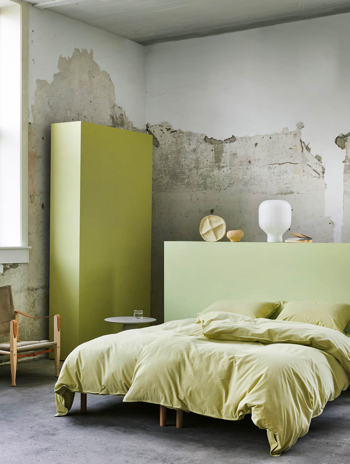 Høie - Frøya sengetøy 140x220 cm dempet lime